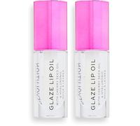 Makeup Revolution, Aceite Labial Glaze, Aceite Labial Nutritivo, Lust Clear, 4.6ml (Paquete de 2)
