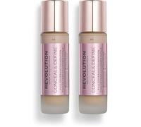 Makeup Revolution, Base de maquillaje Conceal & Define, F7, 23ml (Paquete de 2)