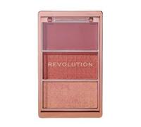 Revolution, Blush Icon Palette, Colorete en Crema & Polvo Compacto, Alta Pigmentación, Paleta de Rostro, Vegano y Libre de Crueldad, 3 Tonos, Aura Points Rose