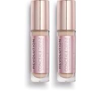 Makeup Revolution, Conceal & Define, Corretor, C4, 4ml (Paquete de 2)