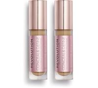 Makeup Revolution, Corrector Conceal & Define, C10, 4ml (Paquete de 2)