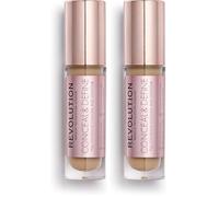 Makeup Revolution, Corrector Conceal & Define, C11, 4ml (Paquete de 2)