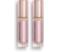 Makeup Revolution, Corrector Conceal & Define, C6, 4ml (Paquete de 2)