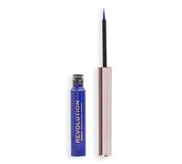 Makeup Revolution, Delineador Líquido Super Flick, Altamente Pigmentado, Azul, 2.4ml