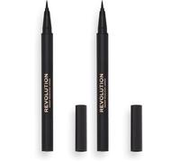 Makeup Revolution, Hair Stroke Eyebrow Pen, Dark Brown, 0.5ml (Paquete de 2)