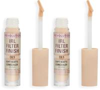 Makeup Revolution, IRL Filter Finish, Correttore Morbido Opaco, Copertura da Media a Completa, C6.5, Toni della pelle da chiari a medi, 6g (Paquete de 2)