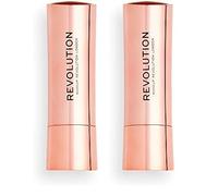 MakeUp Revolution Satin Kiss Lipstick White Wedding - Rich and Creamy Lipstick Formula with Velvet Finish - Pack of 1 (Paquete de 2)