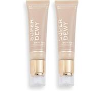 Makeup Revolution Superdewy Tinted Moisturiser Medium Light (Paquete de 2)