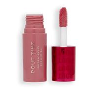 Makeup Revolution, Tinte Labial Pout, Tinte Labial Ligero, Color Construible, Fórmula Hidratante con Acabado de Brillo a Mancha, Sweet Pink, 3ml