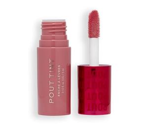 Makeup Revolution, Tinte Labial Pout, Tinte Labial Ligero, Color Construible, Fórmula Hidratante con Acabado de Brillo a Mancha, Sweet Pink, 3ml