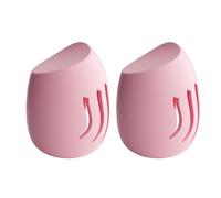 Makeup Sponge Holder, 7,5 x 5,7 x 5,7 cm Pink Silicone Fruit-Shaped Organizer, 26 g 2 piezas Dust-Proof Storage Case for Bathroom, Countertop, Toiletry, Daily Use