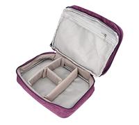 Makeup Travel Bag Large Capacity Waterproof Cosmetic Organizer For Women Travel Toiletry Bag Durable Fashionable USB Cable Earphone Storage Purple Positive Ion Material