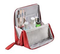 Makeup Travel Bag, Waterproof Cosmetic Pouch, Portable Vertical Organizer, Multi Compartment Design, Great on Women Men, Excellent for Vacation Business Trips, Home, Work Use