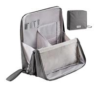 Makeup Travel Bag, Waterproof Vertical Makeup Organizer, Portable Toiletry Case Handle, Durabled Space Saving Design, for Shampoo, Conditioner, Hair Spray, Home, Business, Vacation
