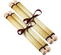 Makevivi 2 rollos de papel en blanco con varillas de madera, para listas traviesas o bonitas, escritura, votos de boda, invitación, carta de amor, accesorio de cosplay, renacimiento, 7.1 x 30.5