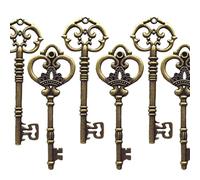 Makhry - Juego de 20 llaves maestras grandes, con acabado en bronce antiguo, de estilo antiguo