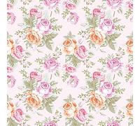 Maki Servilletas de papel de seda de 3 capas con diseño de rosas para decoupage, 33 cm x 33 cm, paquete de 20 (papel pintado de rosas pastel)