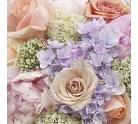 Maki Servilletas de papel de seda de 3 capas con diseño de rosas para decoupage, 33 cm x 33 cm, paquete de 20 (ramo de flores de verano)