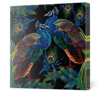 Maki Servilletas de papel de seda de 3 capas para decoupage, 33 x 33 cm, paquete de 20 (pavos reales bordados con plumas)