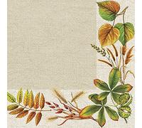 Maki Servilletas decorativas de papel de seda de 3 capas, 33 cm x 33 cm, paquete de 20 (marco de hojas de otoño)