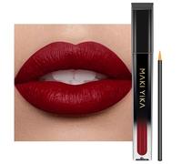 MAKI YIKA- Lápiz labial rojo oscuro para mujer, lápiz labial de larga duración que no se mancha, lápiz labial líquido mate Trans
