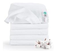 Makian - Manta de algodón muselina suave 80x80 cm/Gasa muselina blanca 5 Ud. | Paño Muselina sin sustancias nocivas, Certificado OEKO-TEX