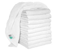 MAKIAN Pack de 10 Uds. Muselinas Bebe Algodon 80x80 cm - Paños Muselina Grandes Doble Capa - Gasas Recién Nacidos sin Sustancias Nocivas - Dou Dou con Certificado Öko- Tex - Blanco