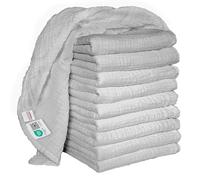 MAKIAN Pack de 10 Uds. Muselinas Bebe Algodon 80x80, Paños Bebe Doble Capa, Gasas Bebe Algodon sin Sustancias Nocivas, Certificado Öko- Tex, Gris