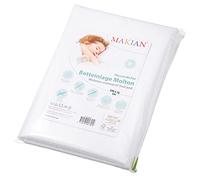 MAKIAN Protector Colchon Cuna 100x70 cm Impermeable | Funda Protectora para Bebés de Algodón Homologado por Oeko-Tex® - Cubrecolchón Higiénico Ideal para Recién Nacidos - Blanco