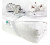MAKIAN Protector Colchon Cuna 120x60 Impermeable | Funda Protectora para Bebés de Algodón Homologado por Oeko-Tex® - Cubrecolchón Higiénico Ideal para Recién Nacidos - Blanco