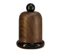 Makidar Soporte para palillos de dientes, dispensador moderno de palillos de dientes de acero inoxidable (color nogal)