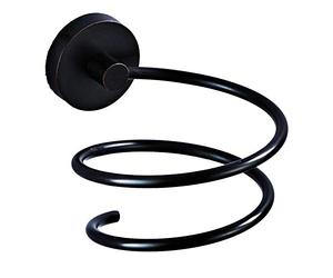 Makidar Soportes para Secadores de Pelo Cromo de Acero Inoxidable (Negro)