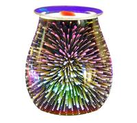 Makimoo quemadores eléctricos de hierro fundido de cera, quemador de aceite, calentador de cera, lámpara de aceite de luz nocturna para la decoración del hogar (Fuegos artificiales en 3D)