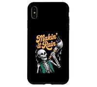 Makin It Rain Funny Skeleton Artist Broma Pintura Mujeres Hombres Carcasa para iPhone XS Max