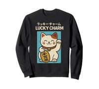Makineko Lucky Charm Art Turismo Vintage Póster japonés Sudadera