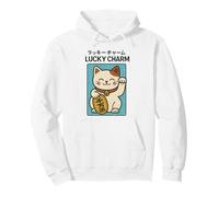 Makineko Lucky Charm Art Turismo Vintage Póster japonés Sudadera con Capucha