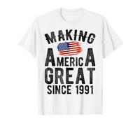 Making America Great Since 1991 35 Años Cumpleaños Camiseta