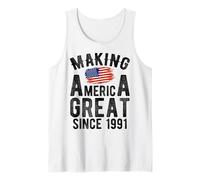 Making America Great Since 1991 35 Años Cumpleaños Camiseta sin Mangas