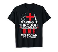Making It Through Nursing School Nurses Funny Nurse Camiseta gráfica económica