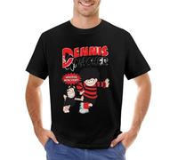 Making Mischief. Dennis The Menace and Gnasher, Vintage Style. T-Shirt Kawaii Clothes Summer Clothes Men Clothings