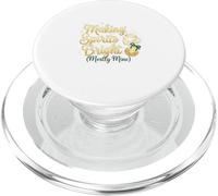 Making Spirits Bright Mostly Mine, Divertido diseño navideño PopSockets PopGrip para MagSafe