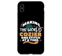 Making The World Cozier One Stitch AT ATIME. Carcasa para iPhone XS MAX