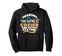 Making The World Cozier One Stitch AT ATIME. Sudadera con Capucha