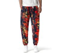 MakingDa Pantalones holgados hippies para hombre, de algodón, para yoga, ocio, harén, con puños, pantalones hippy para descansar, 5, 3XL