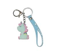 makio Divertido Llavero Unicornio con Anilla metálica y mosquetón Llevar Las Llaves o Colgar en tu Mochila o Bolso. Llavero Unicornio I Love You con Enganche Mochilas Estuches (Azul)