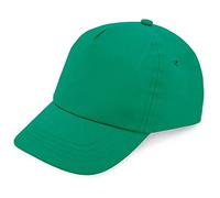 makio Gorra Beisbol para niño y niña, 5 Paneles de Vivos Colores. 100% algodón, con Orificios de ventilación y Cierre Ajustable. Gorra Infantil, niñas y niños Entre 4 y 13 años (Algodón, Verde)