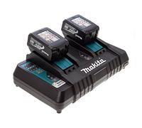 Makita 00031 DC18RD - Cargador doble de 18 V con baterías de 3.0 A