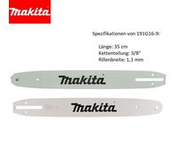 ⭐⭐Makita 191G16-9 Riel de sierra 35cm 1.1mm 3/8 DCS34, UC10A, 3520A, UC004G⭐⭐
