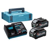 MAKITA Li-ion XGT 40V juego 2 piezas BL4040+1 pieza DC40RA+1 pieza Makpac 191J97-1