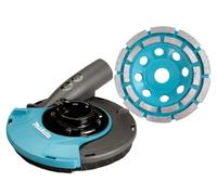 Makita 191W06-8 - Campana de extracción de polvo para amoladora angular con cabezal de lijado de diamante de 125 mm